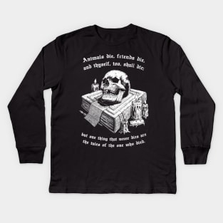 Memento Mori poetry Kids Long Sleeve T-Shirt